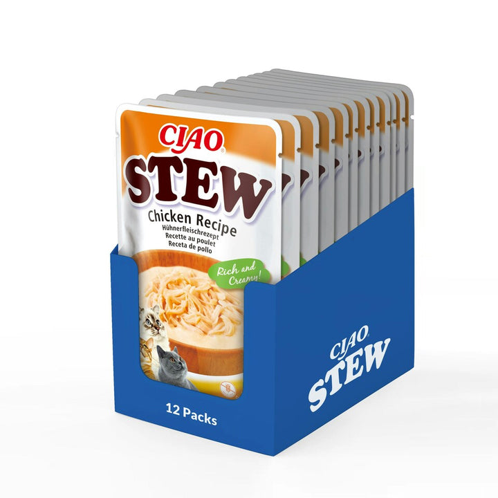 CIAO Stew Chicken Recipe Cat Wet Pouches 40gx12