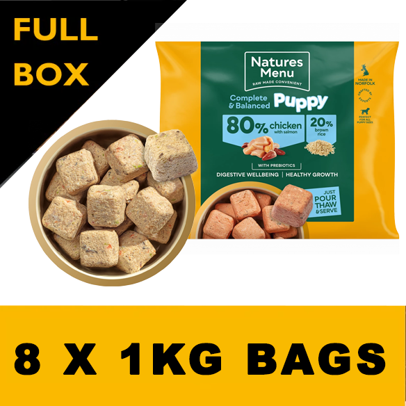 Natures Menu 80/20 Puppy Chicken Nuggets with Salmon and Brown Rice 1kg