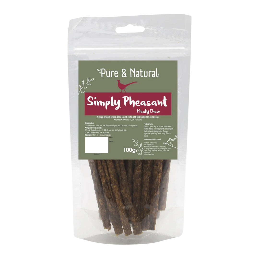 Pure & Natural Meat Strips Pheasant 100g
