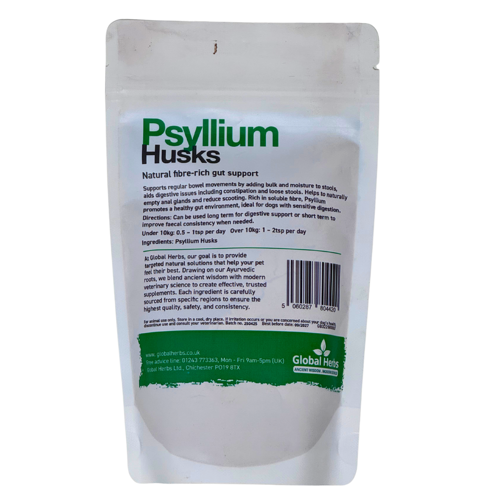 GLOBAL HERBS CANINE PYSLLIUM HUSKS - 200 GM