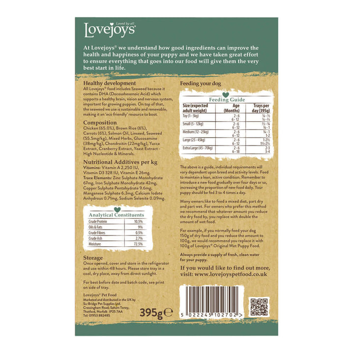 Lovejoys Puppy Chicken with Rice & Vegetables 10x395g