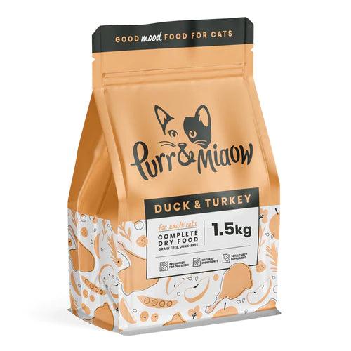 Purr & Miaow Duck & Turkey Dry Cat Food 1.5kg