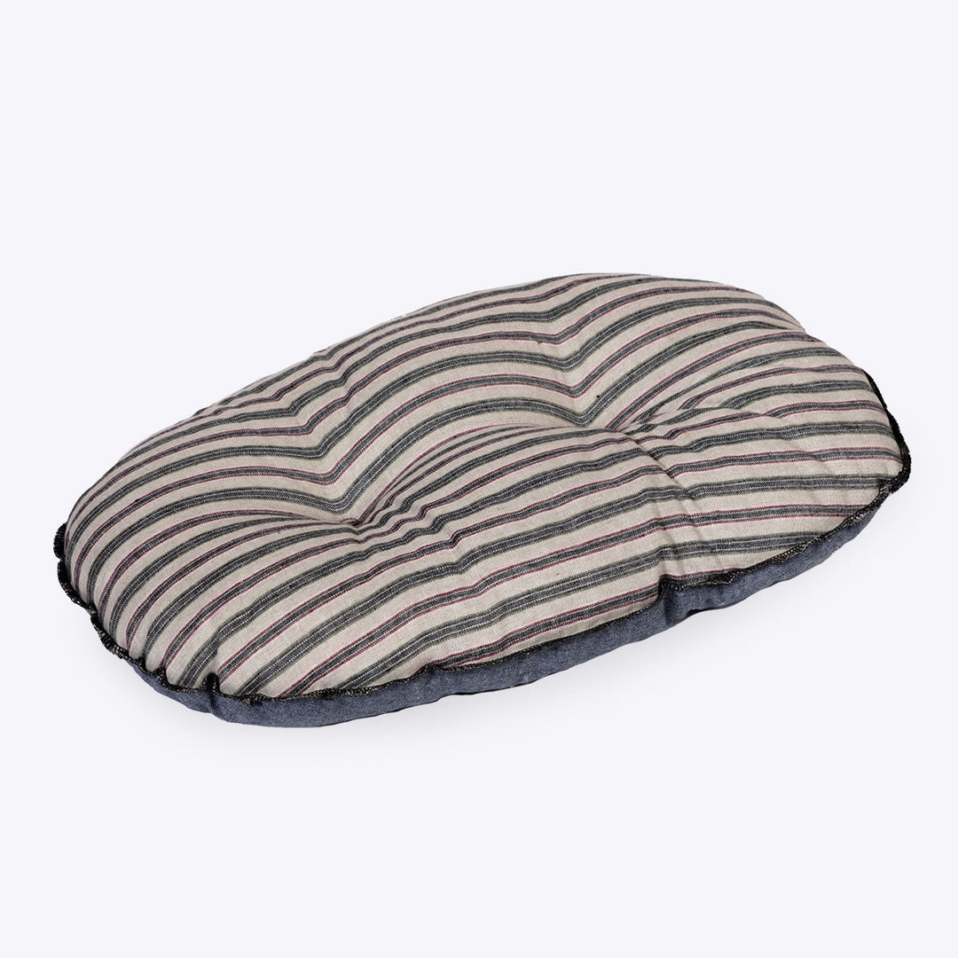 Danish Design Rustic Stripes Quilted Mattress Denim