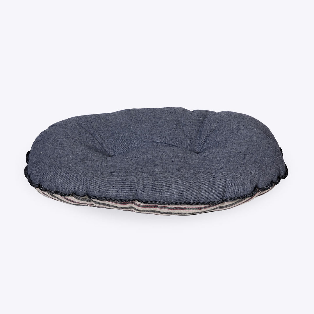 Danish Design Rustic Stripes Quilted Mattress Denim