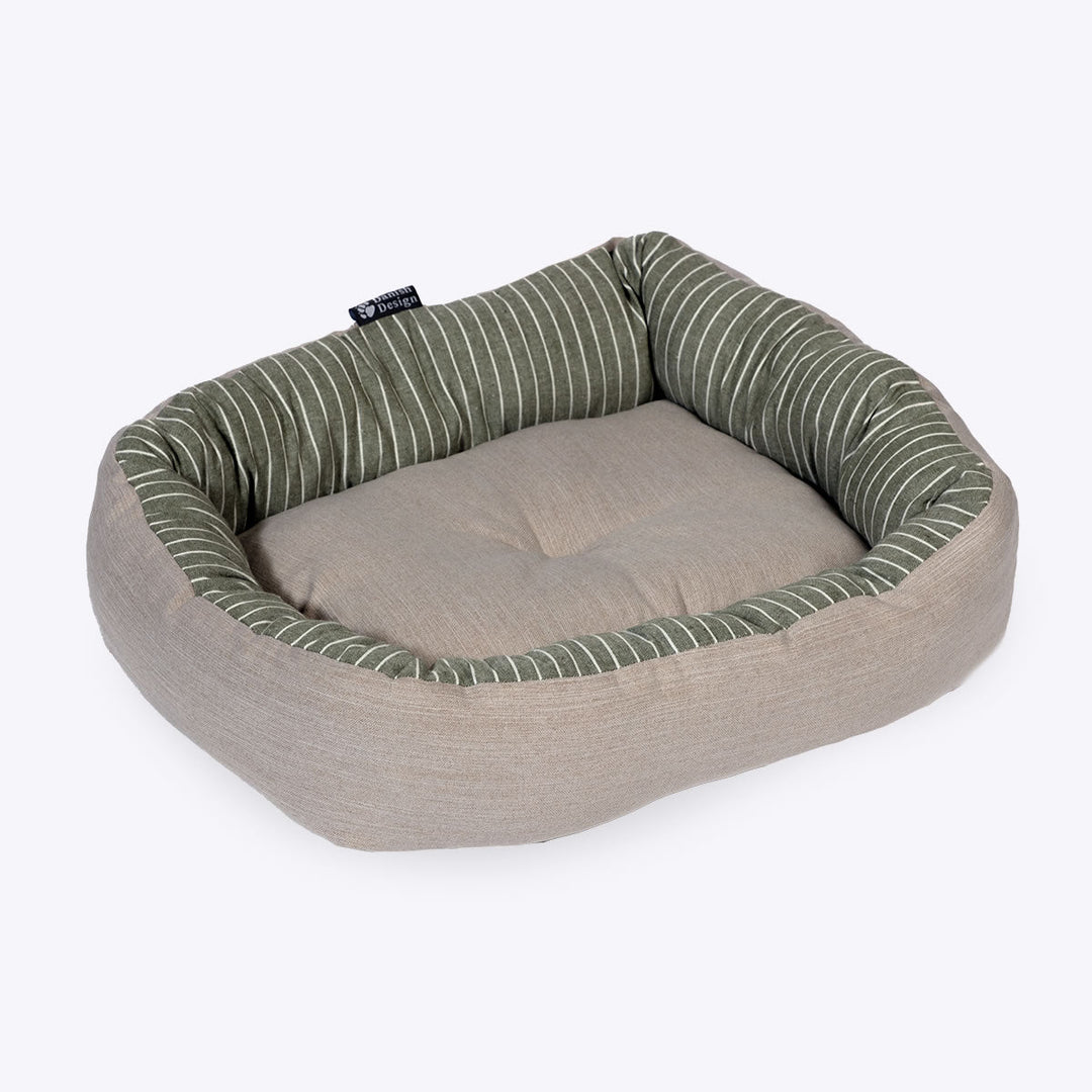 Danish Design Rustic Stripes Snuggle Bed Sage
