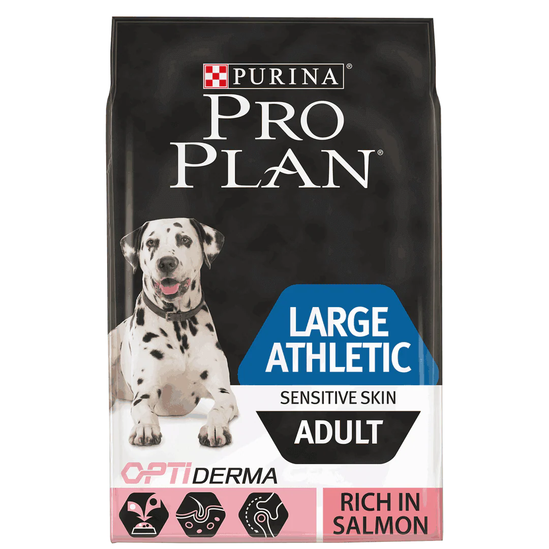 PRO PLAN Optiderma Sensitive Skin Large Athletic Adult Dry Dog Food Salmon 14kg