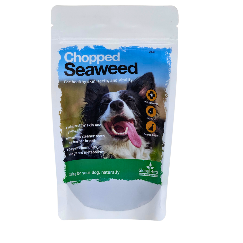 GLOBAL HERBS CANINE CHOPPED SEAWEED - 200 GM