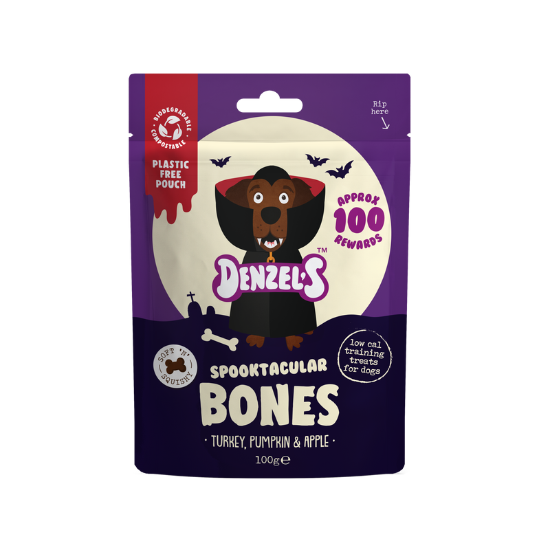 Denzel Halloween Spooky Bones Turkey & Pumpkin 100G