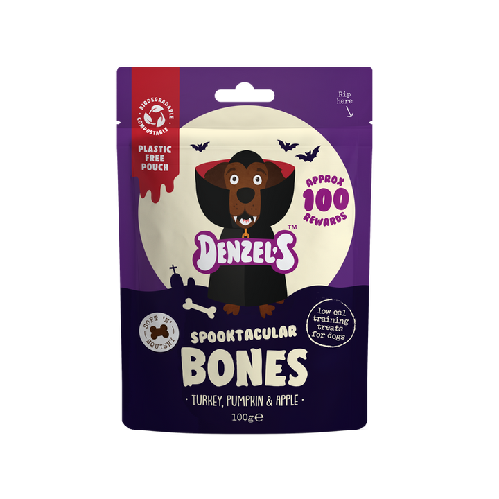 Denzel Halloween Spooky Bones Turkey & Pumpkin 100G