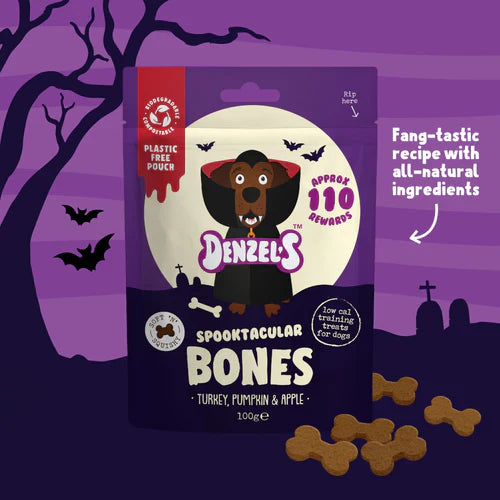 Denzel Halloween Spooky Bones Turkey & Pumpkin 100G