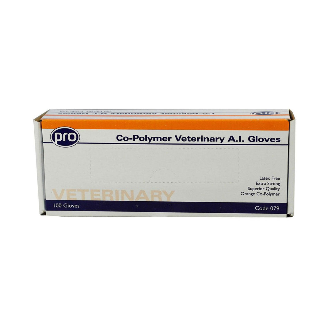 Copolymer Veterinary Ai Gloves Orange 100 Pack