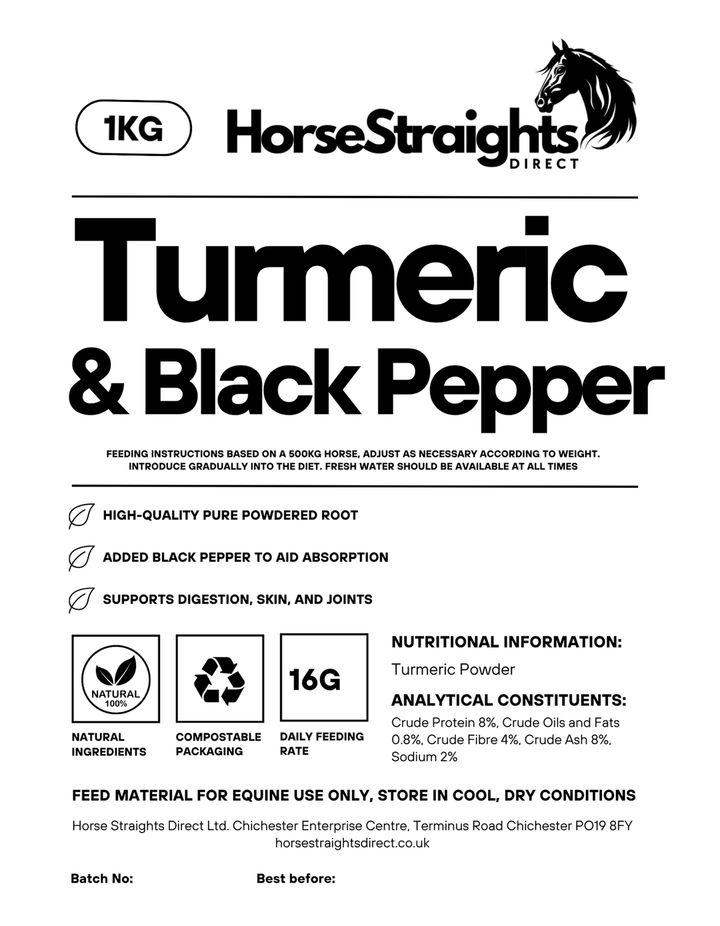 Horse Straights Direct Turmeric With Black Pepper 1kg