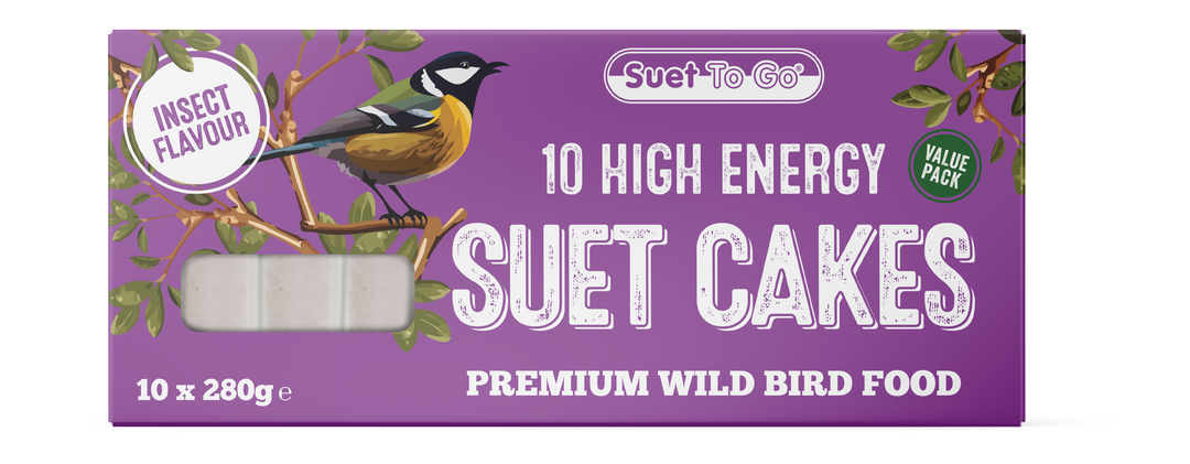 Suet To Go Insect Blocks Suet Cake Plastic Free 280g x 10 VALUE PACK