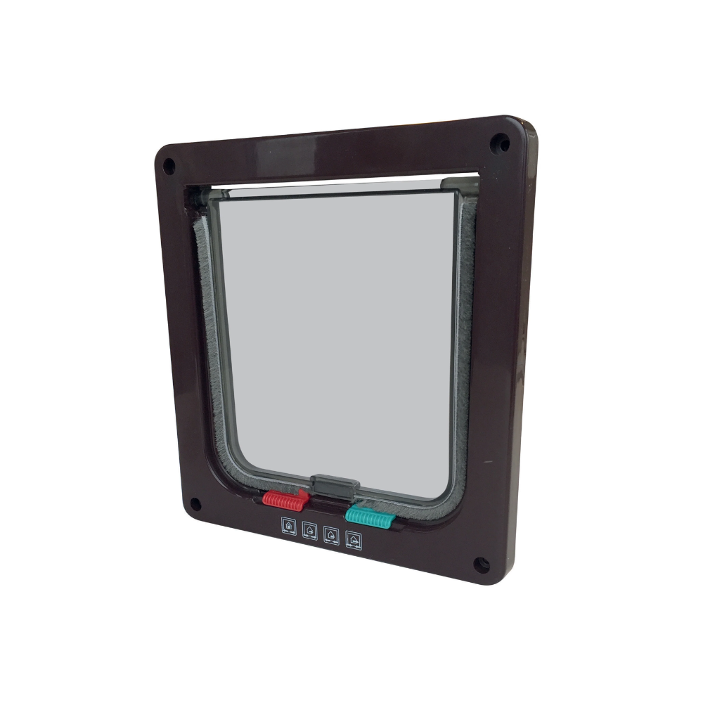 M-PETS Doras Cat Door 4 Way Locking Black