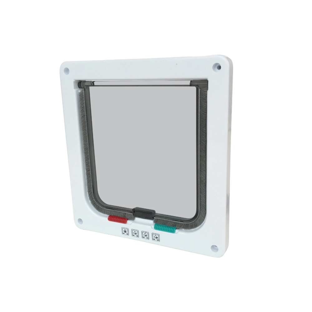 M-PETS Doras Cat Door 4 Way Locking White
