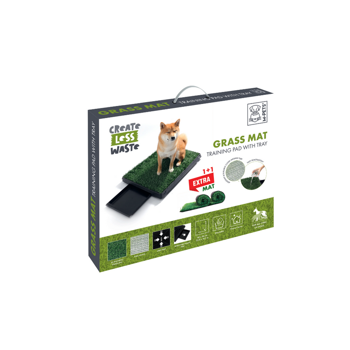 M-PETS Grass Mat Training Pad With Tray With Extra Refill