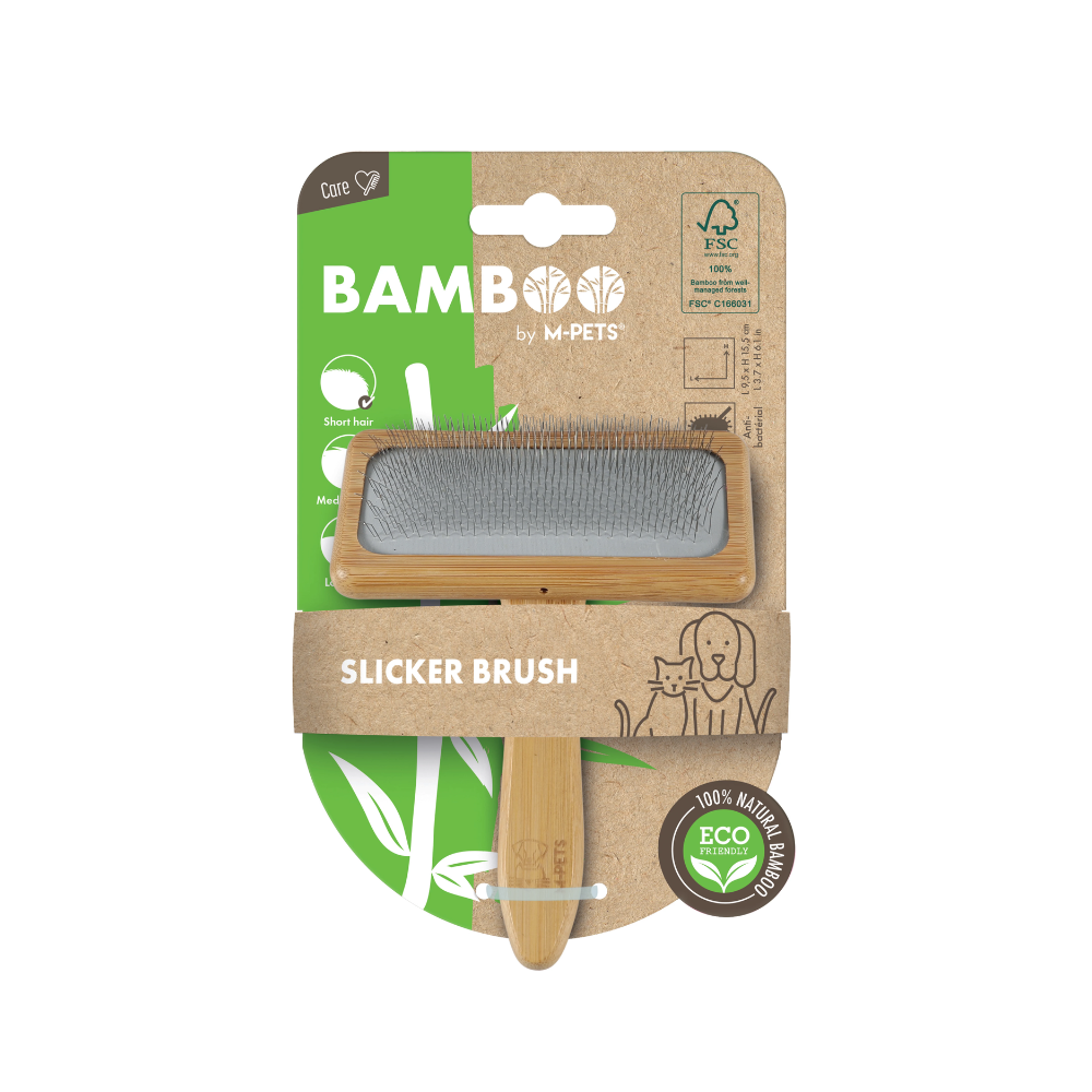 M-PETS Bamboo Slicker Brush