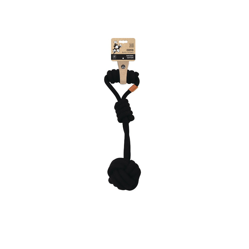 M-PETS Coto Eco Rope Black Tug Ball 36cm