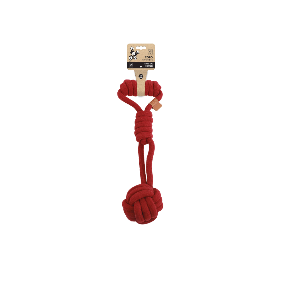 M-PETS Coto Eco Rope Dog Toy Red Tug Ball 36cm