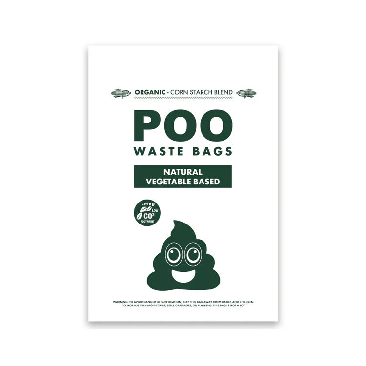 M-PETS Poo Bamboo Waste Bag Dispenser With Natural Vegetable Bags