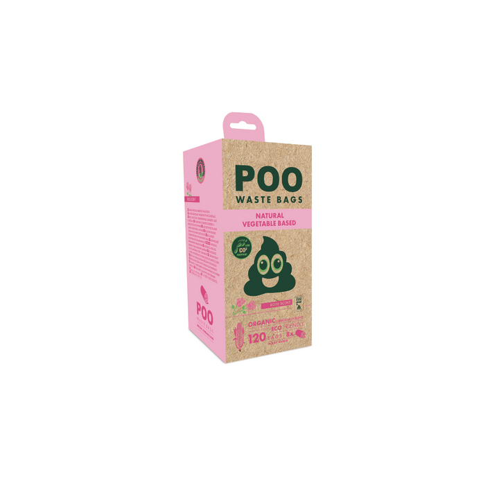 M-PETS Poo Dog Waste Bags Rose Scented