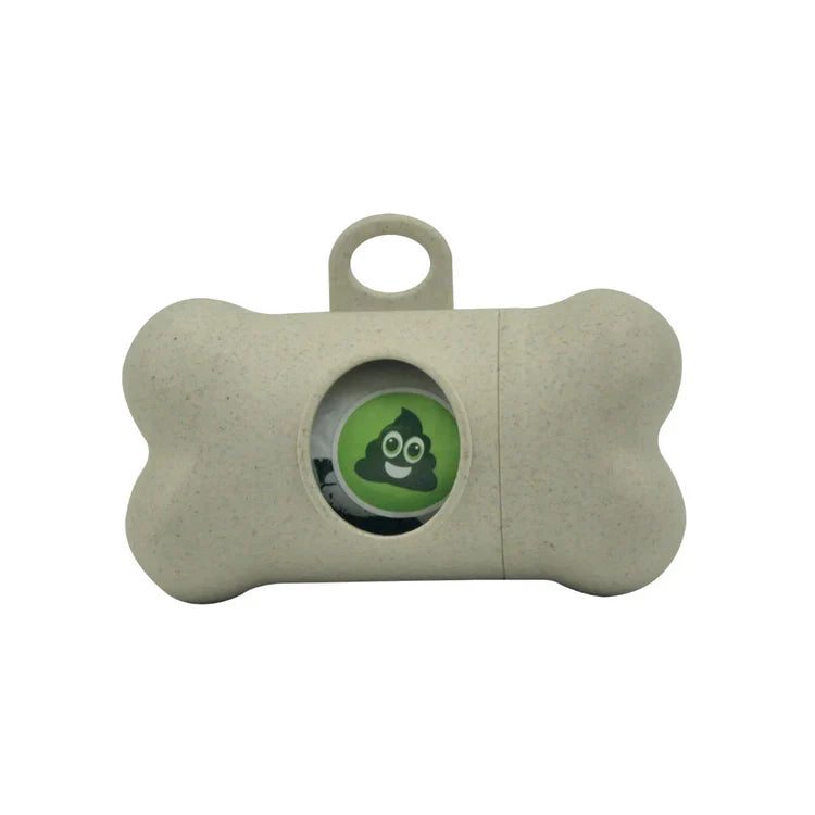 M-PETS Poo Bamboo Waste Bag Dispenser With Natural Vegetable Bags