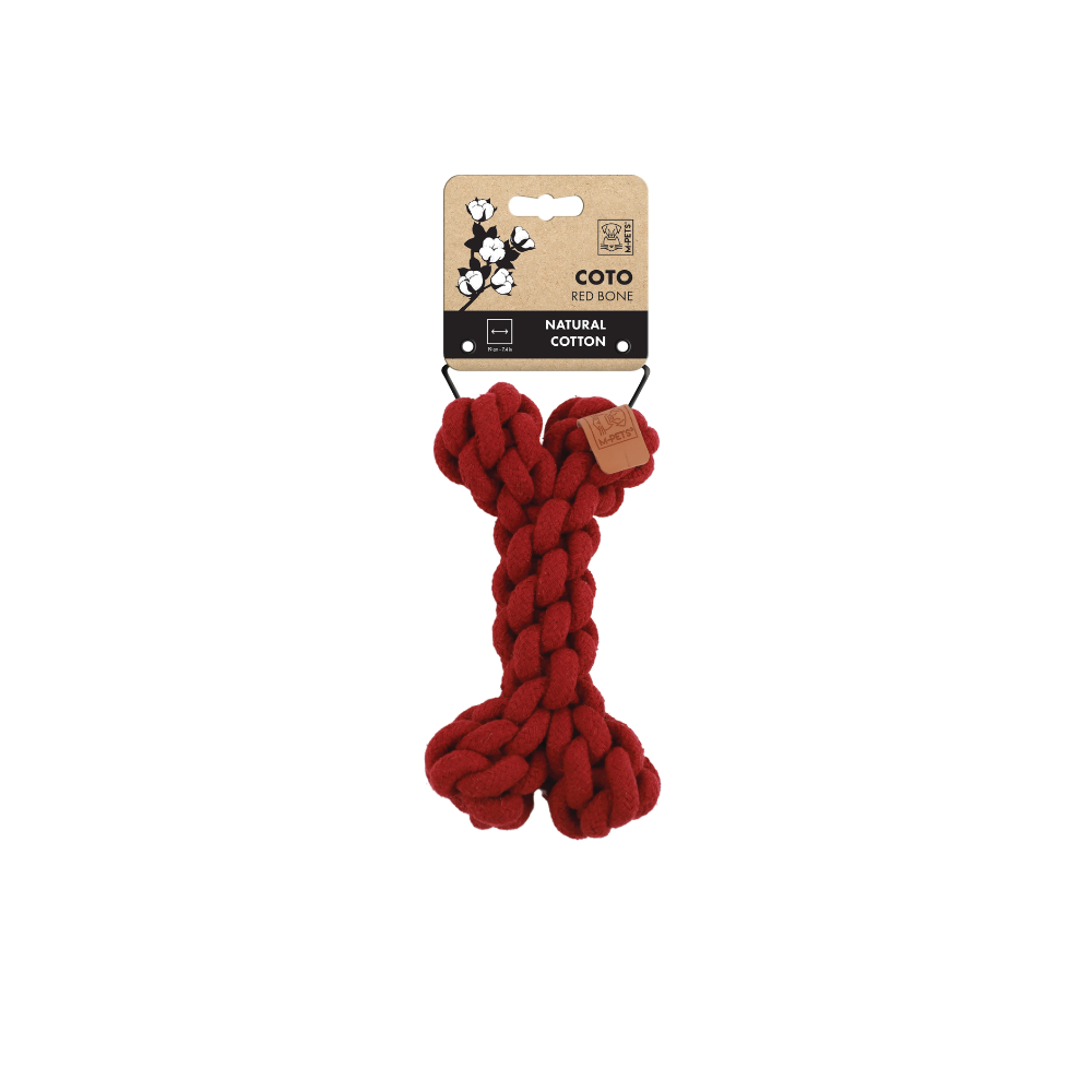 M-PETS Coto Eco Rope Dog Toy Red Bone