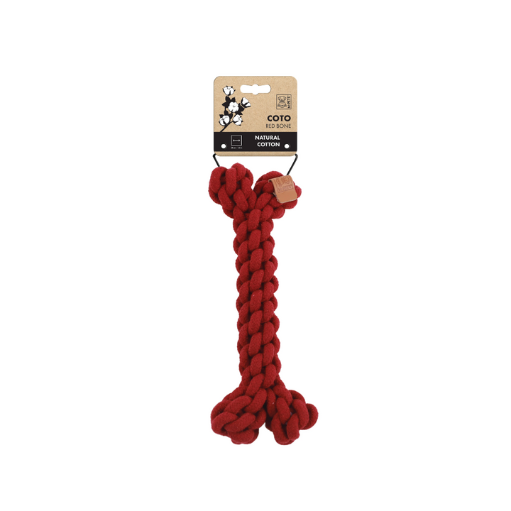 M-PETS Coto Eco Rope Dog Toy Red Bone