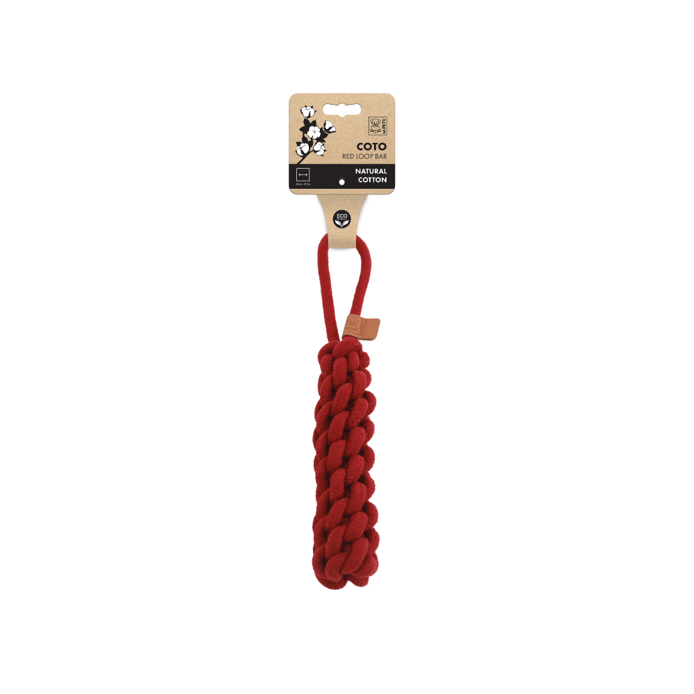 M-PETS Coto Eco Rope Dog Toy Red Loop Bar