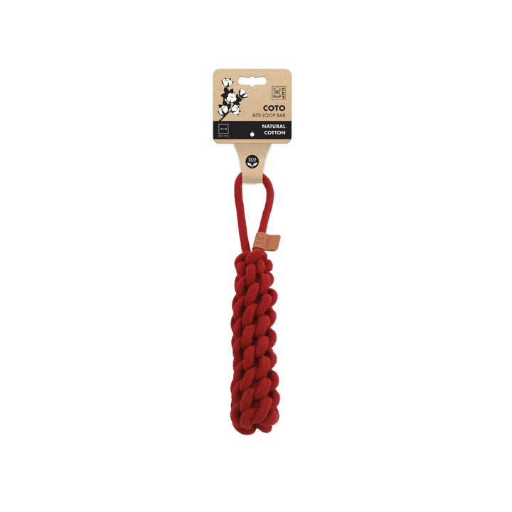 M-PETS Coto Eco Rope Dog Toy Red Loop Bar