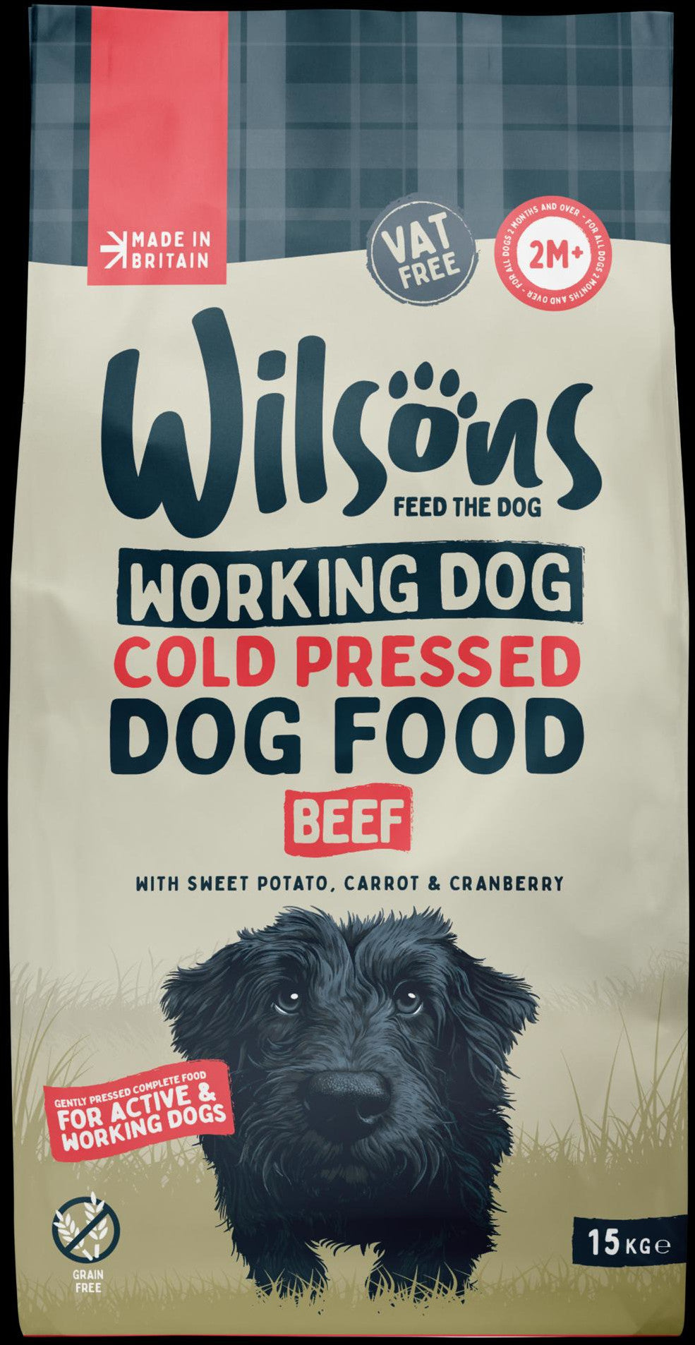 Wilsons Working Dog Beef Dry 15kg Cold Pressed Dog Food