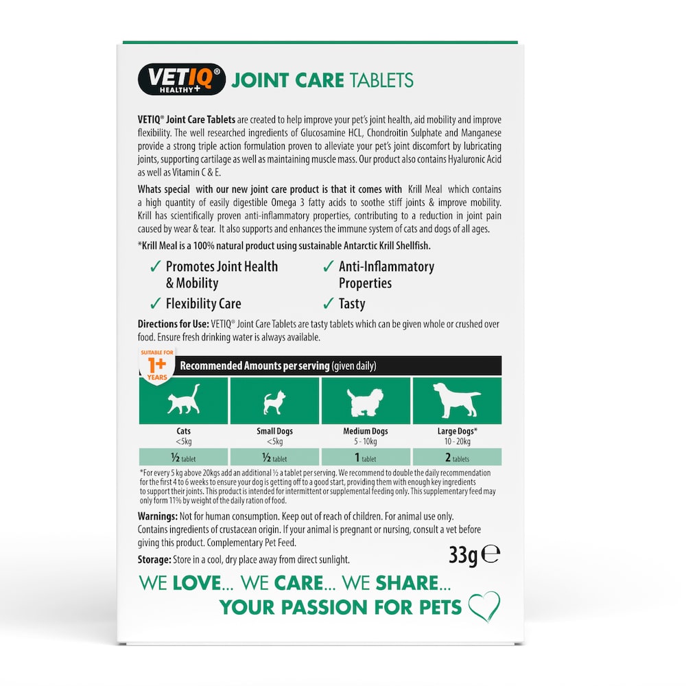 Vetiq Healthy + Joint Care Adult Cats & Dogs 45 Tablets