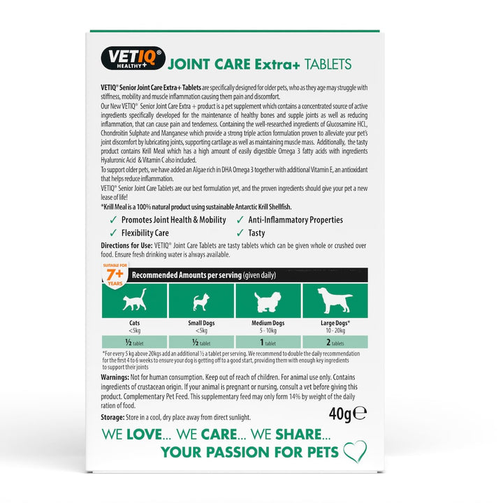 Vetiq Healthy + Joint Care Extra Senior Cats &amp; Dogs 45 Tablets