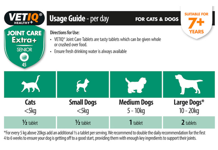 Vetiq Healthy + Joint Care Extra Senior Cats & Dogs 45 Tablets