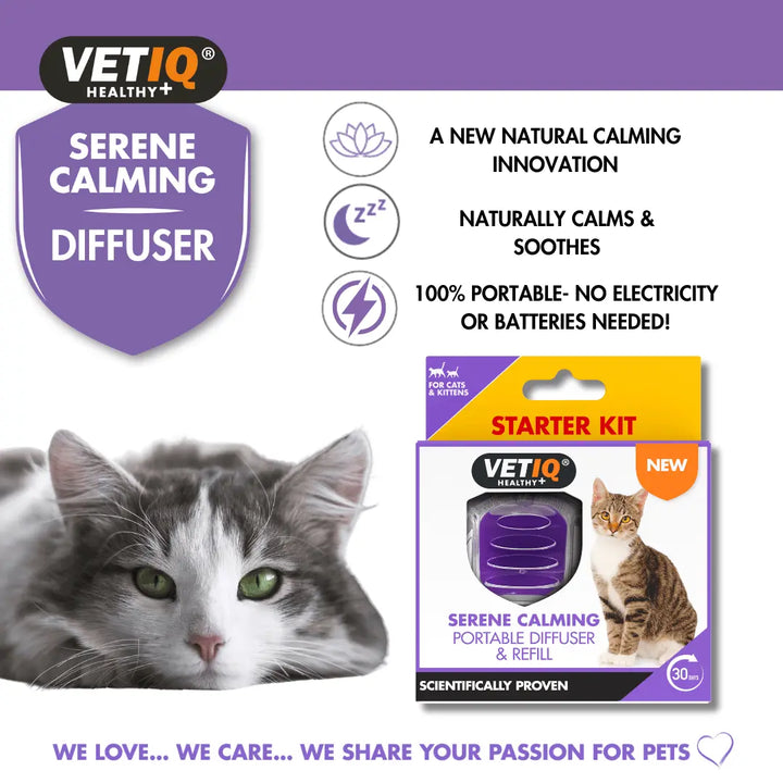 Vetiq Healthy+ Serene Calming Diffuser &amp; Refill, 30DAY