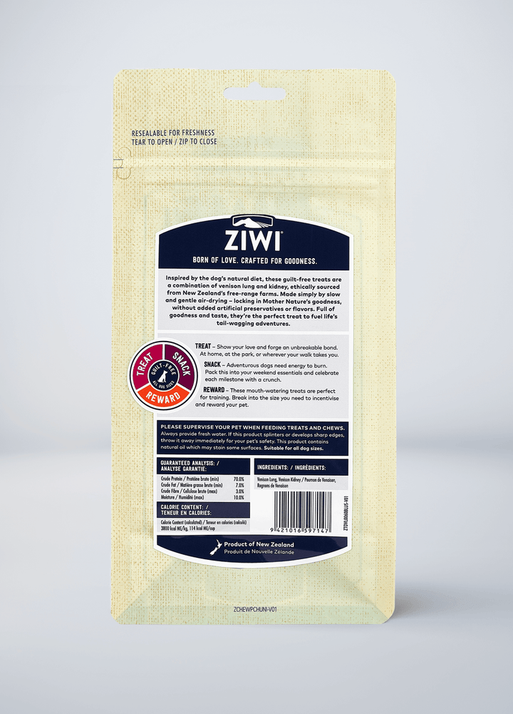 Ziwipeak Dog Treats Venison Lung & Kidney 60g