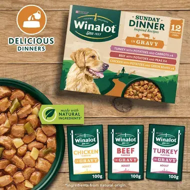 Winalot Pouches Sunday Dinner In Gravy 12x100g