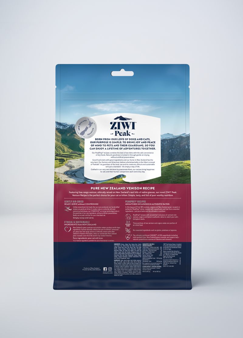 Ziwipeak Daily Cat Air Dried Cuisine Pouch Venison 400g