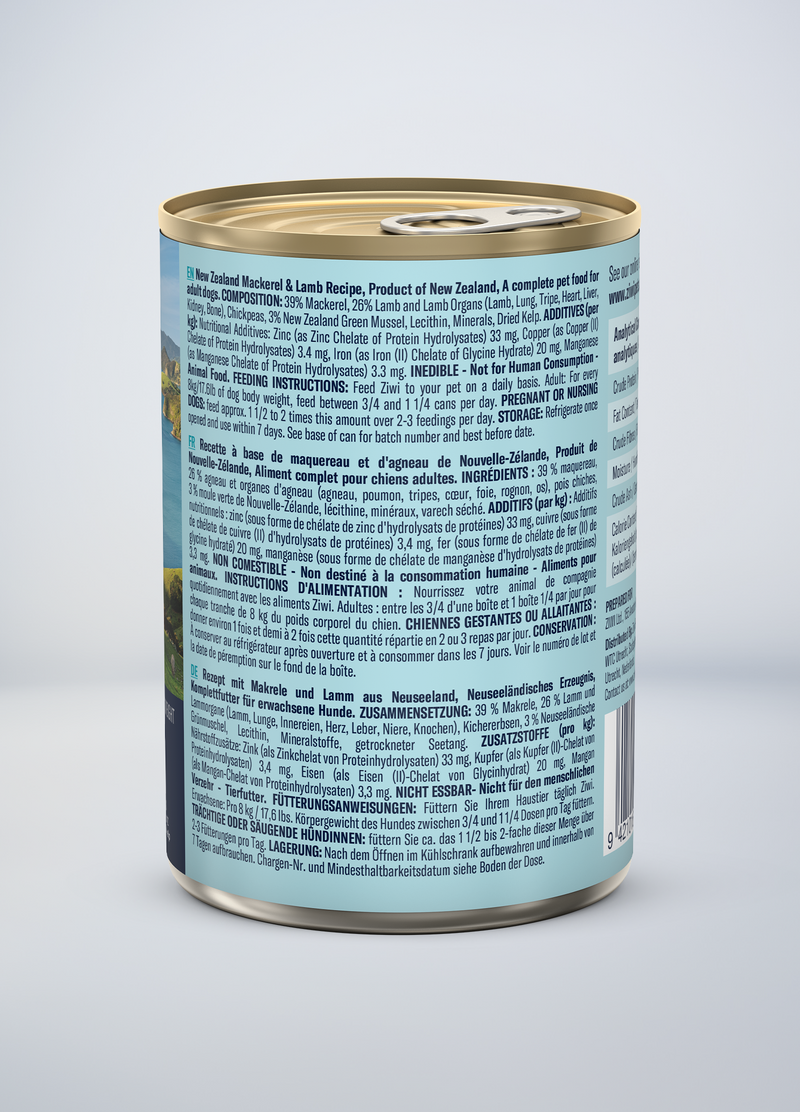 Ziwipeak Daily Dog Cuisine Tins Mackerel & Lamb