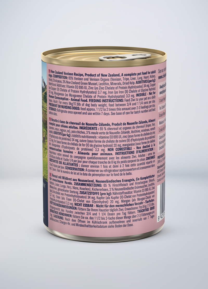 Ziwipeak Daily Dog Cuisine Tins Venison