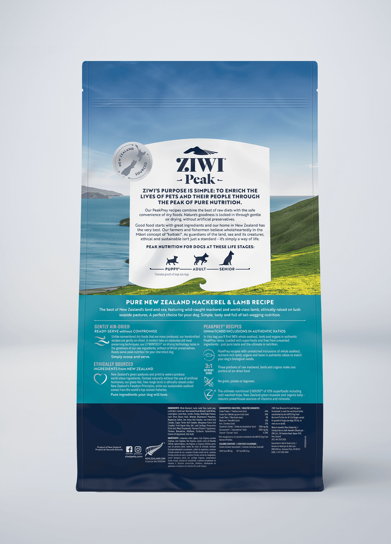 Ziwipeak Daily Dog Air Dried Cuisine Mackerel & Lamb