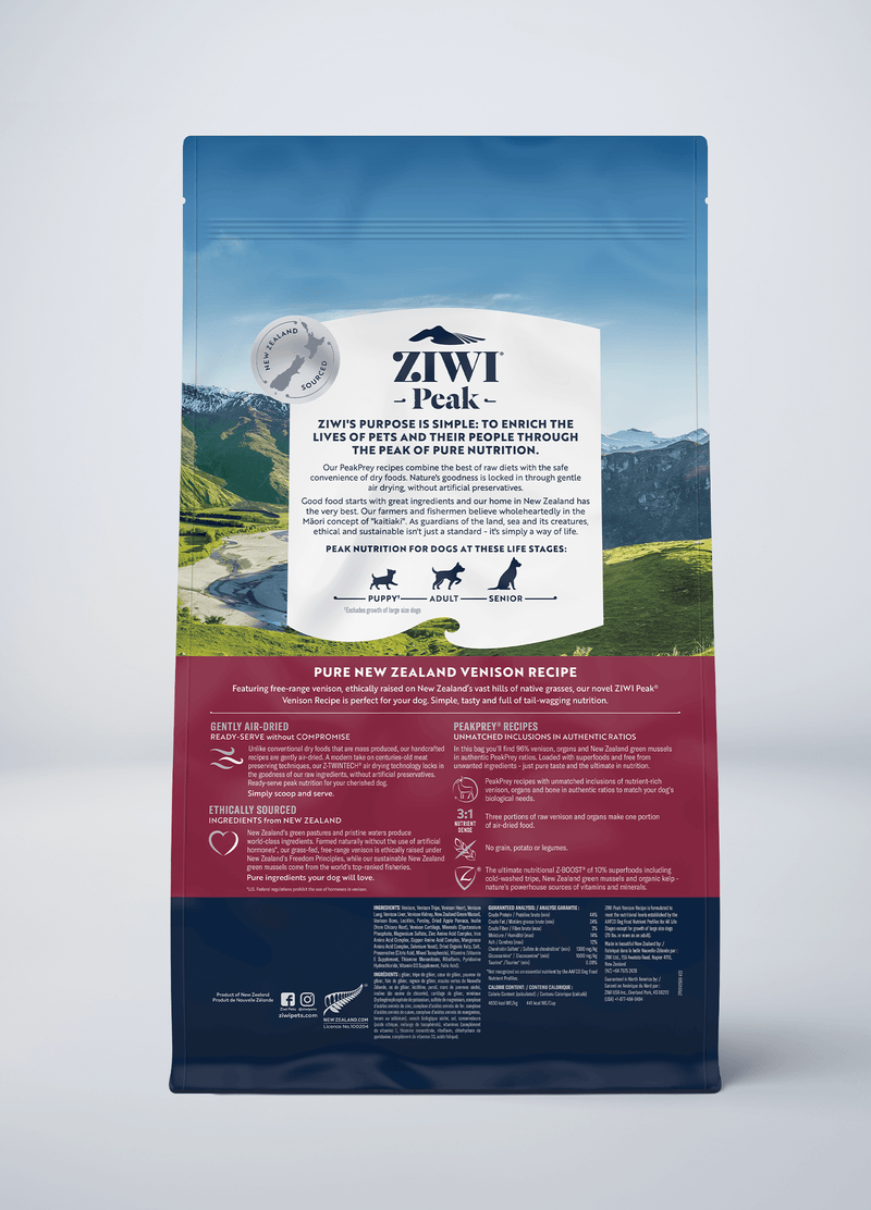 Ziwipeak Daily Dog Air Dried Cuisine Venison