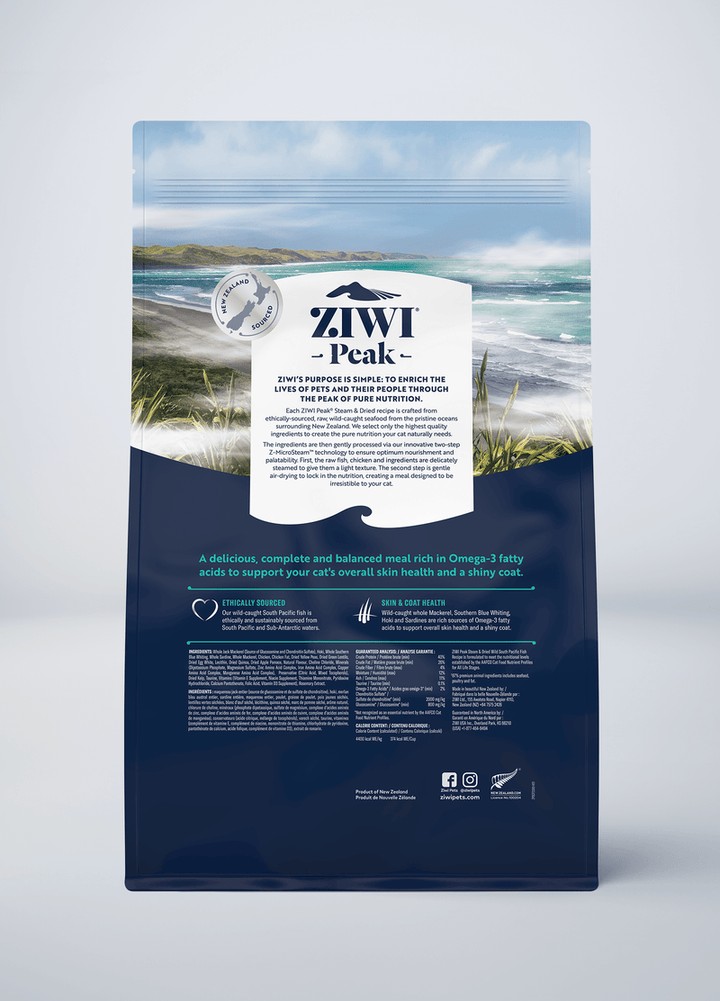 Ziwipeak Cat Steam & Dried Wild South Pacific Fish Pouch