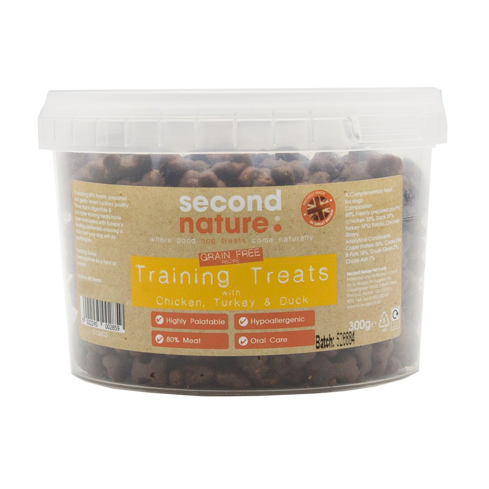 Second Nature High Meat Grain Free Training Treat Chicken/Turkey/Duck 300g