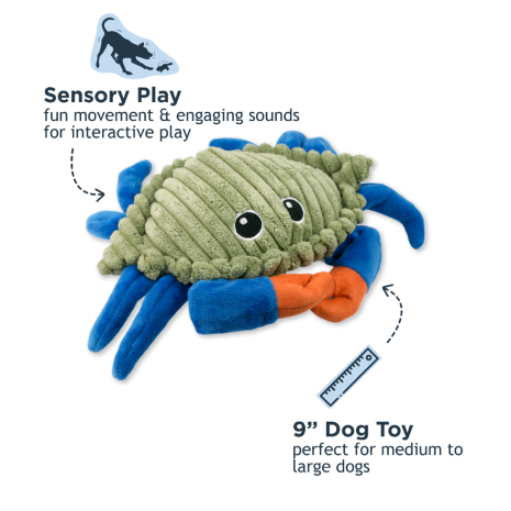 Tall Tails Plush Crab Animated Claw Toy