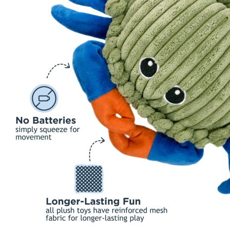 Tall Tails Plush Crab Animated Claw Toy