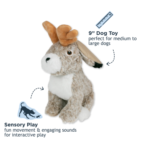 Tall Tails Plush Jackalope Twitchy Toy