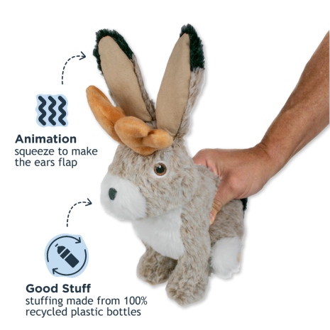 Tall Tails Plush Jackalope Twitchy Toy
