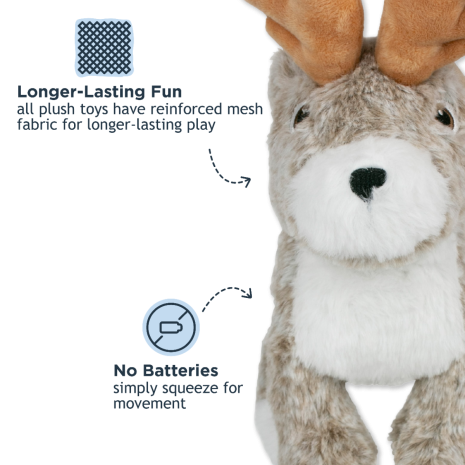 Tall Tails Plush Jackalope Twitchy Toy