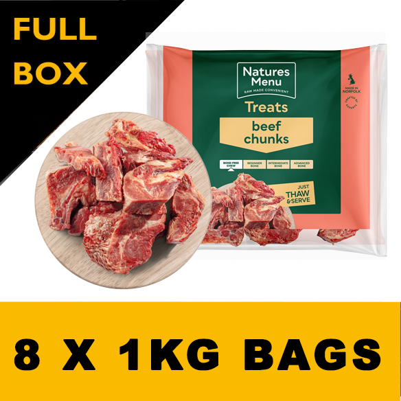 Natures Menu Natural Raw Beef Chunks 1KG